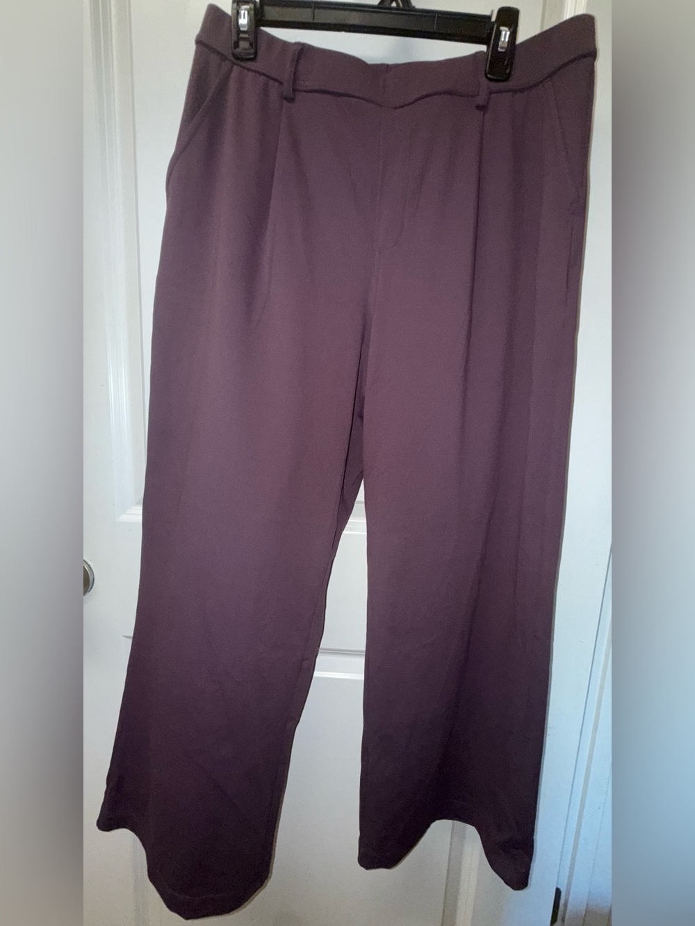 Halara Petite Wide Leg Dress Pants Purple Size Large L Stretch Work Pants